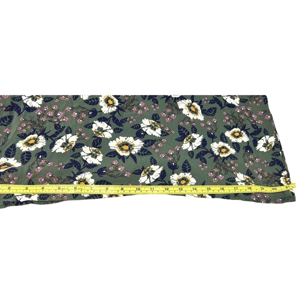 Free People Boho Floral Bell Sleeve XS Green Daisy Print Tunic Peasant Blouse - Picture 6 of 9